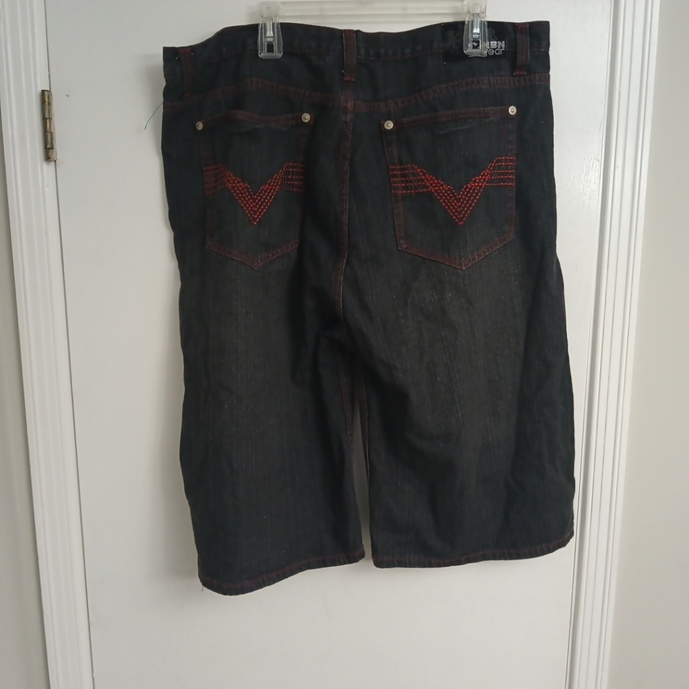 Men's Black Denim Vintage Y2K Baggy NBN Shorts Men's Size 40